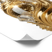Poster ART ABSTRAIT Argent vibrant (Coin)