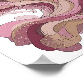Poster Art abstrait argent vibrant Dessin abstrait (Coin)