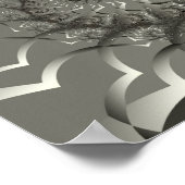 Poster Art Abstrait argenté (Coin)