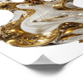 Poster Art abstrait argenté ART ABSTRAIT Design abstrait (Coin)