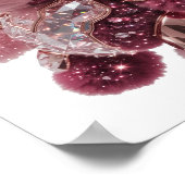 Poster ART ABSTRAIT argenté Design abstrait accrocheur (Coin)
