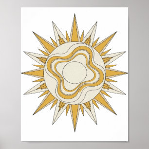 Poster ART ABSTRAIT Argenté Snappy Design Abstrait