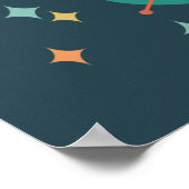 Poster Art Abstrait atomique rétro du milieu du siècle (Coin)