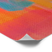 Poster Art Abstrait audacieux en rose et bleu (Coin)