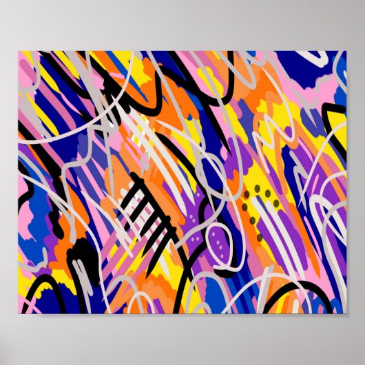 Poster Art abstrait audacieux et expressif (Devant)