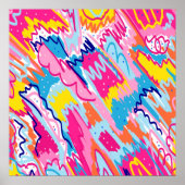 Poster Art Abstrait aux couleurs vives (Devant)