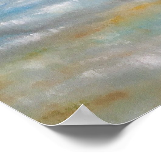 Poster Art Abstrait Beach Coastal (Coin)