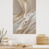 Poster Art Abstrait Beige Sculpté (Cuisine)