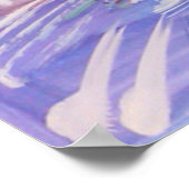 Poster Art Abstrait bleu rose et gris (Coin)