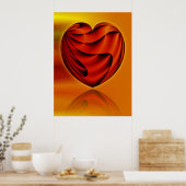 Poster ART Abstrait - Coeur de vie (Cuisine)