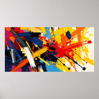 Poster Art Abstrait coloré -