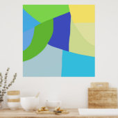 Poster art abstrait coloré (Cuisine)
