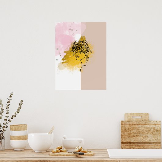 Poster Art abstrait coloré (Cuisine)