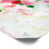 Poster Art Abstrait coloré moderne rose rouge jaune vert (Coin)