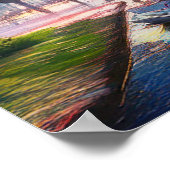 Poster Art abstrait coloré vibrant de Tampa Floride (Coin)