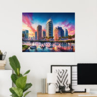 Art abstrait coloré vibrant de Tampa Floride