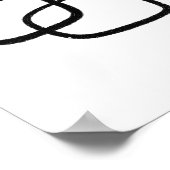 Poster Art Abstrait Contemporain Noir Et Blanc (Coin)