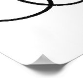 Poster Art Abstrait Contemporain Noir Et Blanc (Coin)