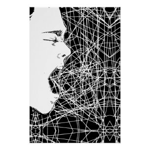 Poster Art abstrait criant