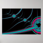 POSTER ART ABSTRAIT CYBERNÉTIQUE NÉON (Devant)