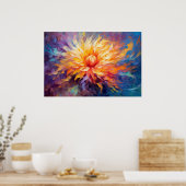 Poster Art Abstrait Dahlia Delight (Cuisine)