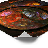 Poster Art abstrait de connexion fluide (Coin)