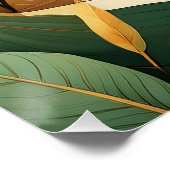 Poster Art Abstrait de la nature - Feuilles biologiques e (Coin)
