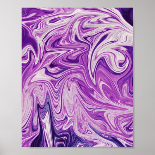 Poster Art abstrait de lave fondue (Devant)
