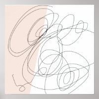 Art abstrait de ligne de griffes minimes