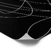 Poster Art abstrait de ligne de griffes minimes (Coin)