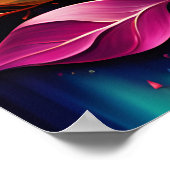 Poster Art Abstrait de mur numérique, couleurs vives Feui (Coin)