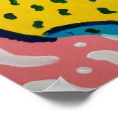 Poster Art abstrait de papillon (Coin)