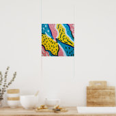 Poster Art abstrait de papillon (Cuisine)