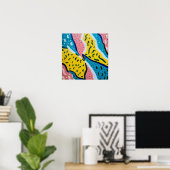 Poster Art abstrait de papillon (Bureau à domicile)