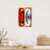 Poster Art abstrait de roches et d'eau (Cuisine)