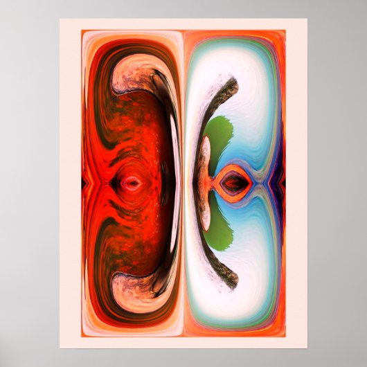 Poster Art abstrait de roches et d'eau (Devant)