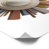 Poster ART ABSTRAIT Design Moderne Argent Clair v2 (Coin)