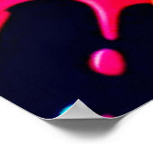 Poster Art Abstrait d'explosion de couleur liquide (Coin)