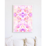Poster Art Abstrait Divine Feminité Violet Orange Boho<br><div class="desc">Vous cherchez un morceau qui se démarque de la foule ? Ne cherchez pas plus loin, cette originale couleur douce pastels boho teinture kaleidoscope art abstrait imprimé en couleurs pastel clair violet et orange sur le blanc représente la Divine Feminité, une force douce mais forte d'un pouvoir féminin nourrissant. Il...</div>