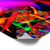 Poster Art Abstrait du feu (Coin)