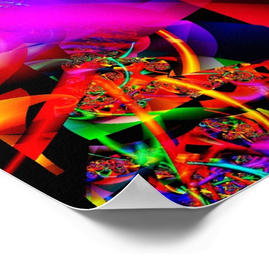 Poster Art Abstrait du feu (Coin)