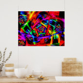 Poster Art Abstrait du feu (Cuisine)