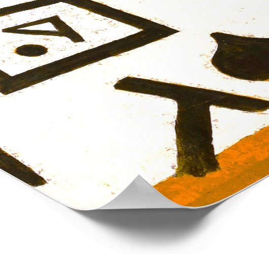 Poster Art Abstrait du port riche (Coin)