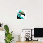 Poster Art Abstrait d'une tortue (Bureau à domicile)