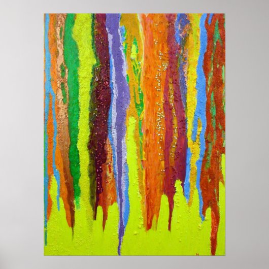Poster Art Abstrait en Jaune (Devant)