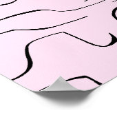 Poster Art Abstrait en ligne pointue - Arrière - plan ros (Coin)