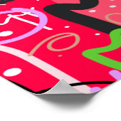 Poster Art abstrait en rouge (Coin)