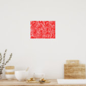Poster Art abstrait en spirale - Rouge (Cuisine)