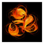 Poster Art Abstrait Fireball (Devant)
