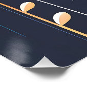 Poster Art abstrait floral brillant (Coin)